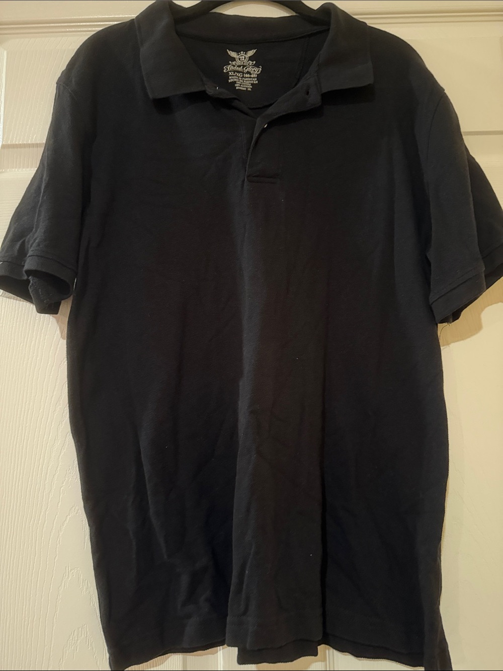 Faded Glory Black Men's Polo Shirt